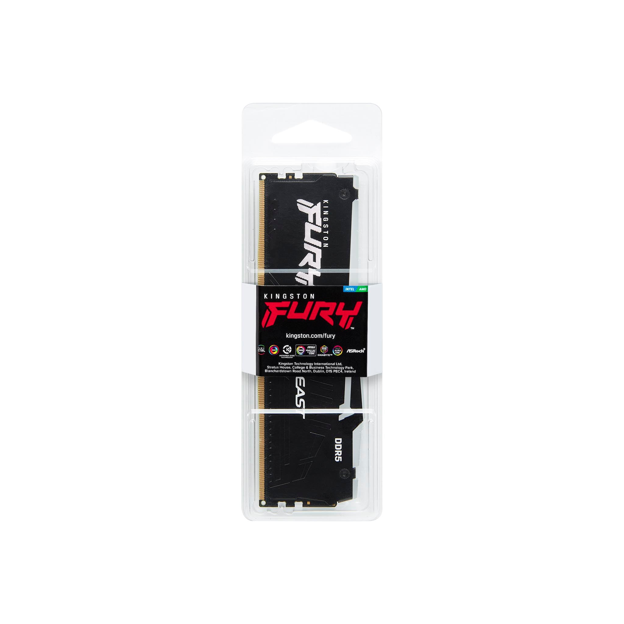 Kingston Technology Fury Beast RGB 16GB 5600MT/s DDR5 CL40 DIMM Desktop Memory-KF556C40BBA-16 Kingston Technology Fury Beast RGB 16GB 5600MT/s DDR5 CL40 DIMM Desktop Memory-KF556C40BBA-16